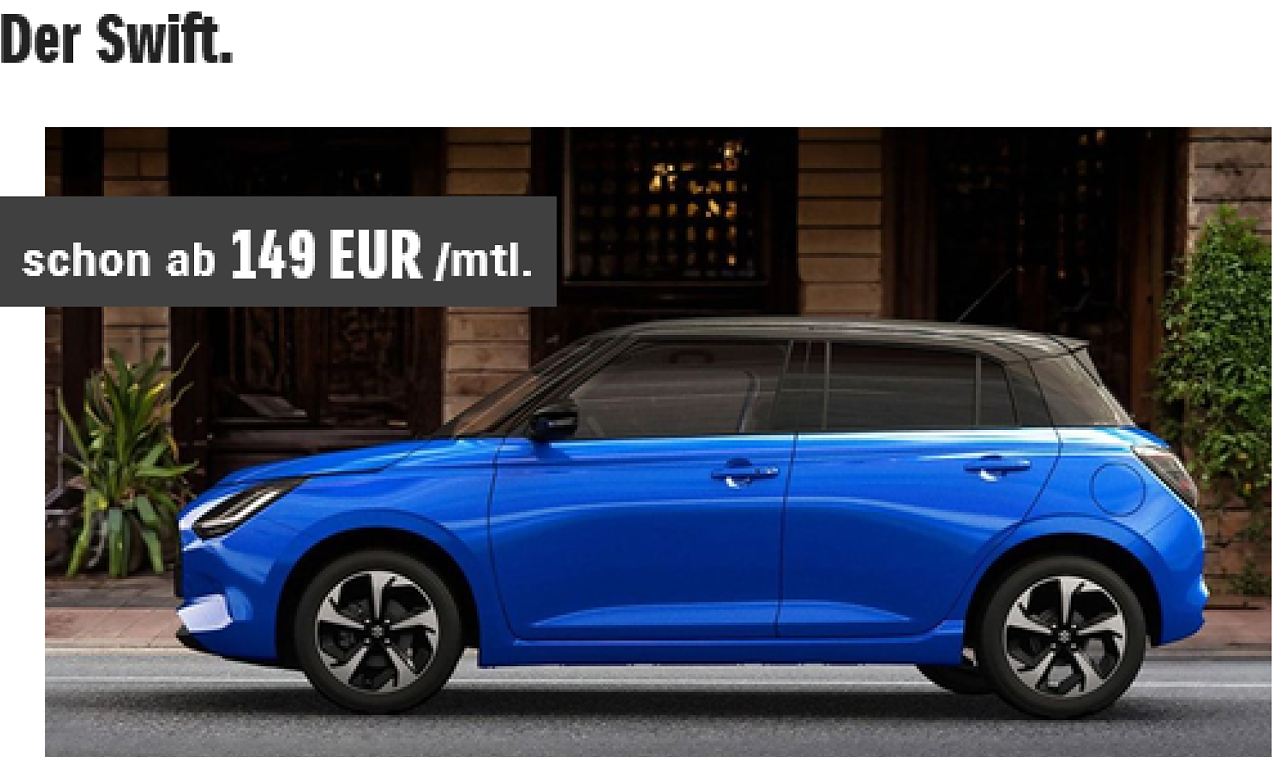 Suzuki Swift / Abbildung zeigt Sonderausstattung.  (Foto: Suzuki)