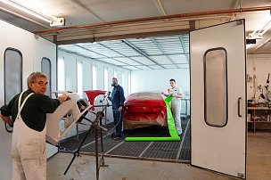 Lackierkabine in Kirchberg (Foto: Ratio Mobil)