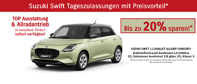 Swift Tageszulassungen mit Preisvorteil
