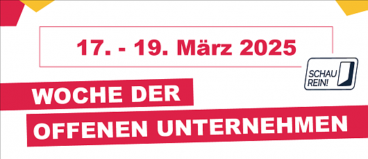 Grafik mit Datum und Text Woche der offenen Unternehmen (Ratio Mobil)